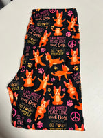 Mostly Peace, Love, & Dogs Leggings - NAUGHTY!