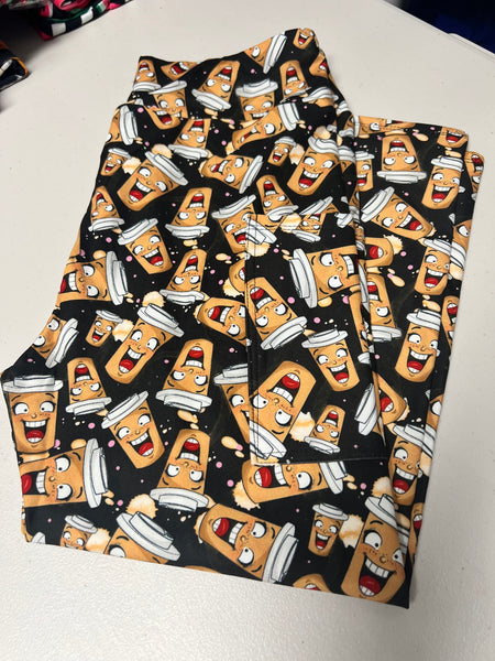 Crazy Coffee Capri Leggings