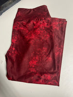 Distressed Garnet CAPRI Leggings - Size OS