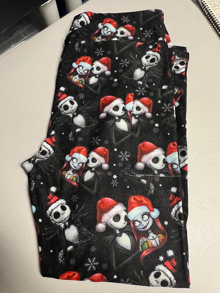 J&S Christmas Couple Leggings, Size TC