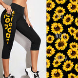 Panel Pocket Sunflower Leggings, Size 1 TC CAPRI