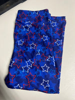 Patriotic Stars Leggings, Size OS CAPRI