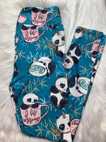 I Hate Mornings, Panda F* Off Leggings, Size OS