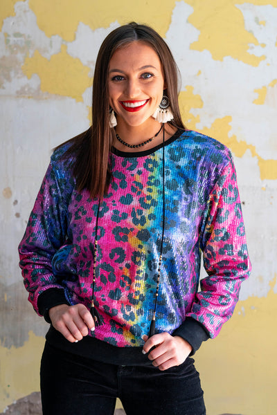 Sequin tie hot sale dye sweatshirt