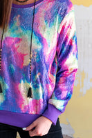 Tie Dye Sequin Sweatshirt