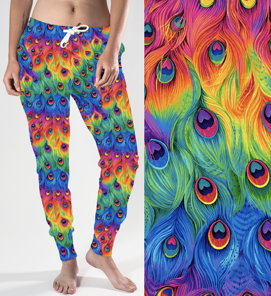 Colorful Peacock Joggers