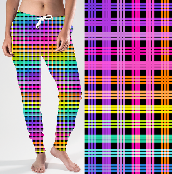 Rainbow Gingham Joggers