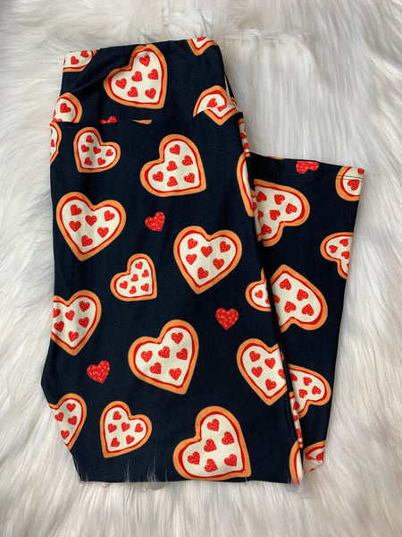 I Heart Pizza CAPRI Leggings - Size OS