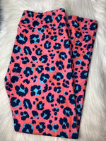Coral Leopard Leggings