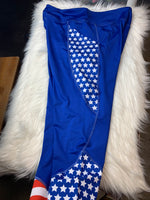 Stars & Stripes Athletic Material Leggings with Pockets