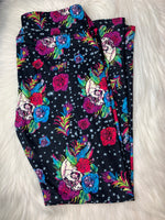 Galaxy Colorful Floral Skulls