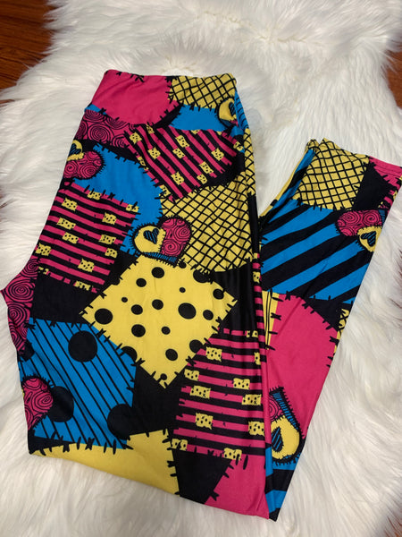 Pink Sally Patches Leggings