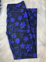 Fur Mom - Purple Paws Leggings