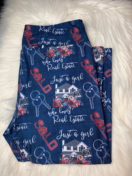 Just a Girl Who Loves Real Estate capris